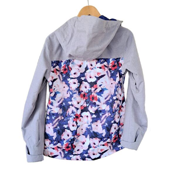 ROXY JETTY Snowboard Jacket Small Mazarine Blue Mind Jingle Floral *SHELL ONLY* - Picture 14 of 14